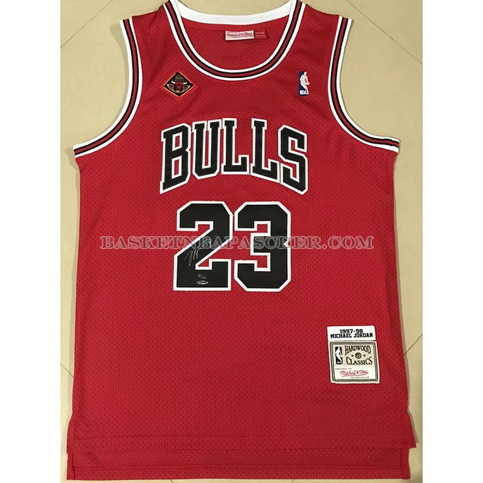 Maillot Chicago Bulls Michael Jordan NO 23 1997-98 NBA Finals Mitchell & Ness Rouge